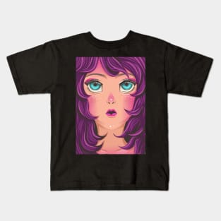 Portrait Of A Beautiful Girl Kids T-Shirt